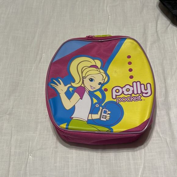 Polly pocket  zip open carry bag case pink yellow - Picture 3 of 12